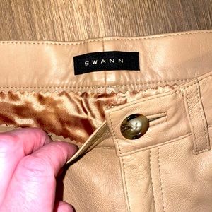 leather jeans Small tear notice last picture. With belt can’t notice.